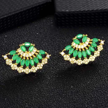

Latest Design Fashionable Stud Earrings Copper Cubic Zirconia Crystal Rhinestone Earrings For Women Girls Jewelry Gifts