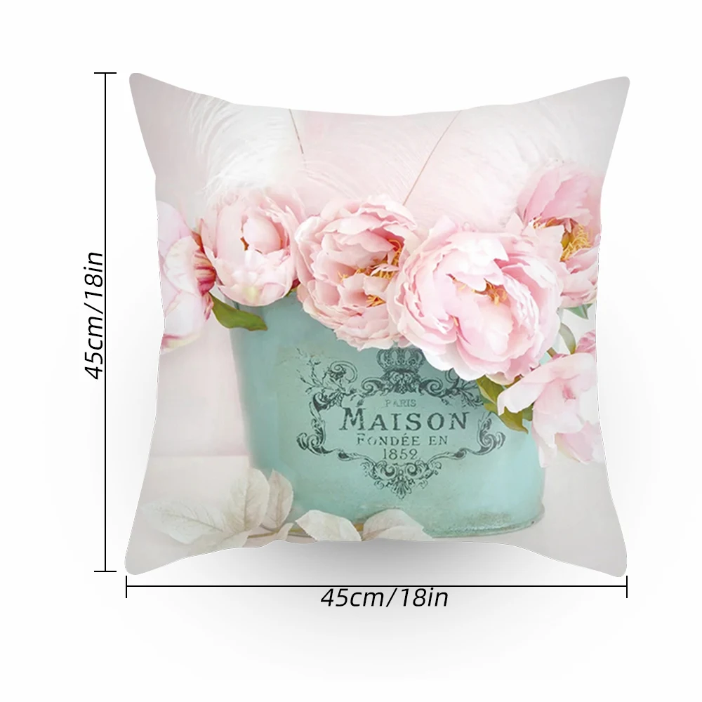 45x45 см 1 различных цветов с цветочным принтом диван-Наволочка на подушку розовая подушка покрытие пледы наволочка для дома для дивана, кровати, стула украшения 17,72x17,72 дюймов - Цвет: K