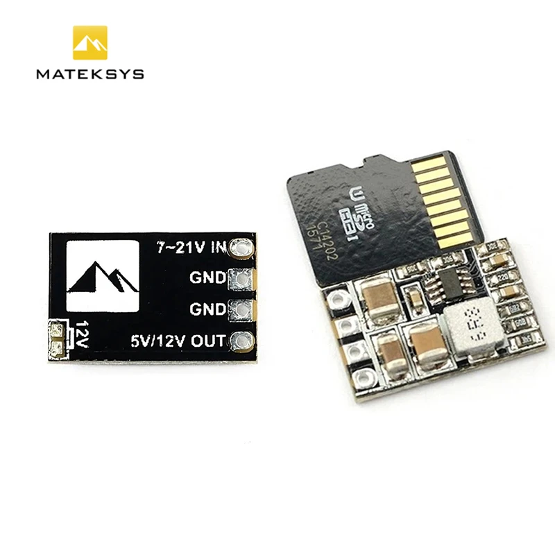 Matek 5V 12V регулируемое напряжение двойная BEC Выходная плата для RC FPV гоночный Дрон