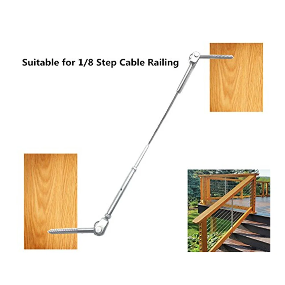 

Sets Stainless Steel Wire Rope Balustrade Jaw Swage DIY Turnbuckle Eye Bolt