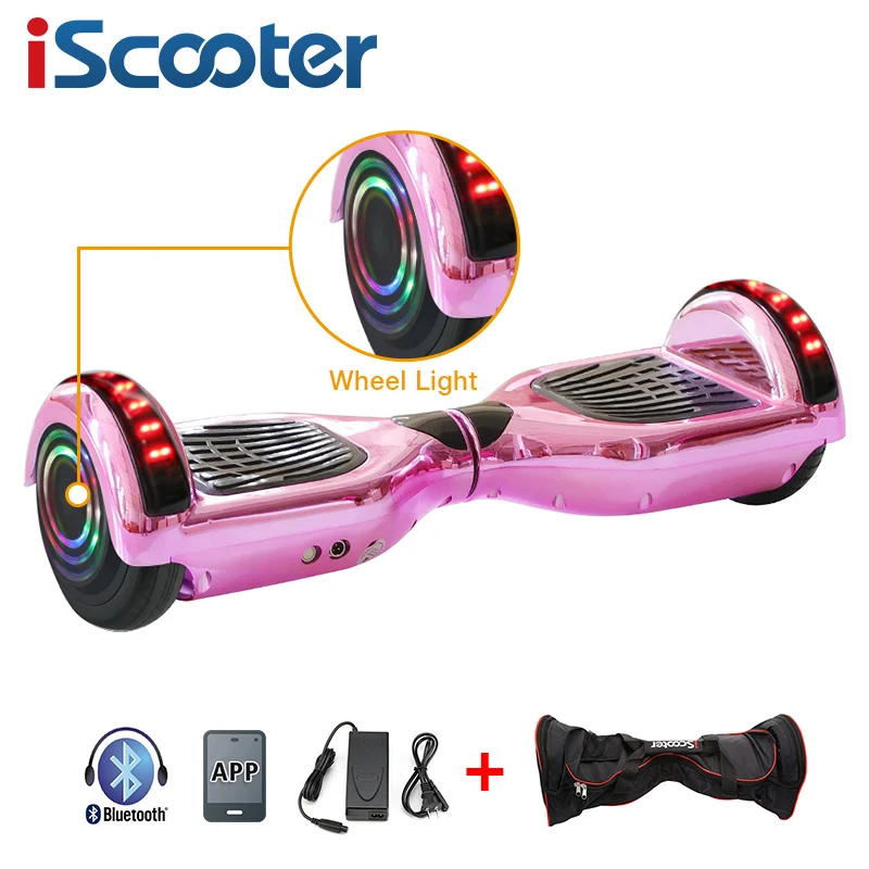 IScooter, Ховерборд, 10 дюймов/6,5 дюймов, Электрический скутер, умный баланс, скутер, Электрический гироскутер, гироскутер, UL2272 пульт дистанционного управления - Цвет: Model B Pink n bag