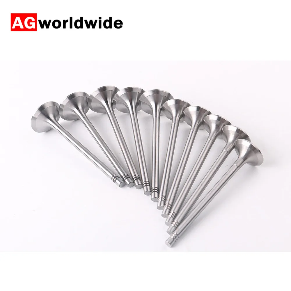 Впускной клапан двигателя x10Pcs впускной 6 мм стержень для Volvo C30 V50 S40 S60 S80 XC90 1999 2005 2008