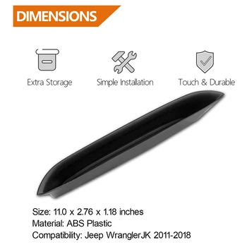 

For Jeep Wrangler JK Passenger 2011-2017 Storage Box Replacement Parts Interior Inner Handle Grab Organizer