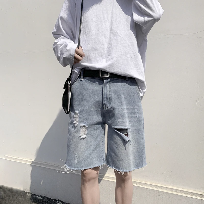 2021 Summer Ripped Hole Jeans Shorts 