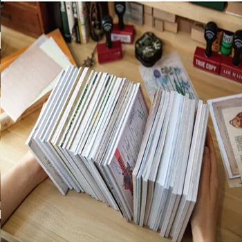 

50pcs/set Vintage Memo Pads Old Letter Film Label Message Note Bookmark Stationery Journal Material Paper Writing Paper
