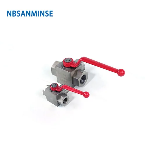 NBSANMINSE KHB3K NPT G 1/4 3/8 1/2 3/4 гидравлический шланг высокого Давление шаровой клапан Нержавеющая сталь SS304 KHB 3-ходовой клапан 31.5MPa