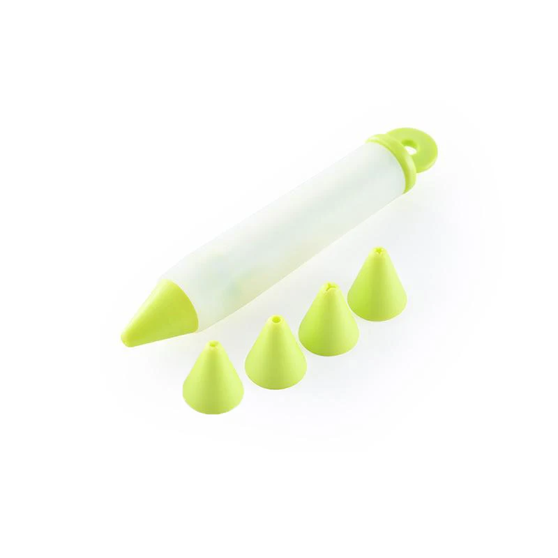 Silicone Food Write Pen Chocolate Decorating Tools Cake Mold Cream Cup Cookie Icing Piping Pastry 4 Nozzles Kitchen Accessories