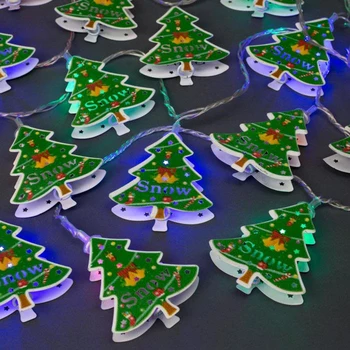 

Garland "Thread" 4 m with attachments "Green Christmas tree", IP20, transparent thread, 20 LED, multi glow, 8 modes, 220 V