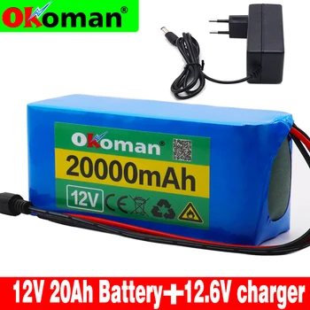 

new 18650 Battery pack Large capacity 12v 20ah 18650 lithium battery protection board 12v 20000mAh capacity+Charger