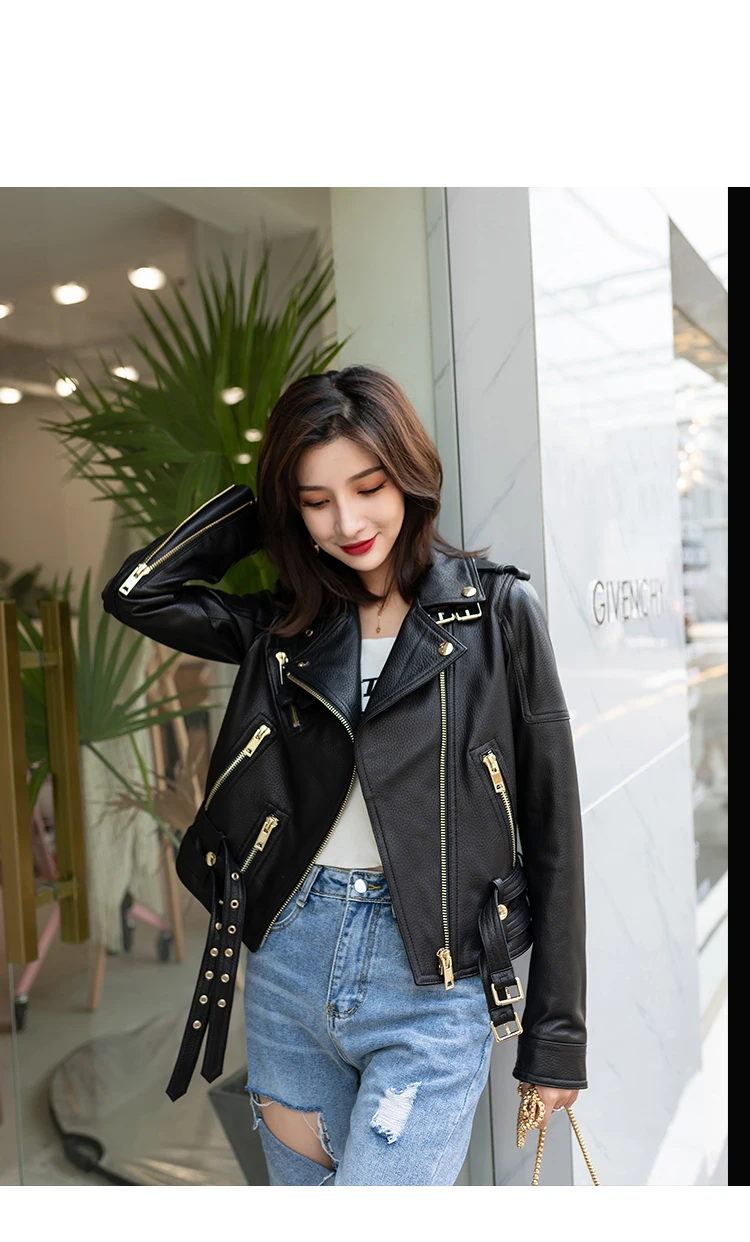 genuine sheepskin leather jacket for women (5)