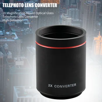 

2X Magnification Mount Outdoor Accessories Optical Glass High Definition Portable Telephoto Lens Converter Professional Metal