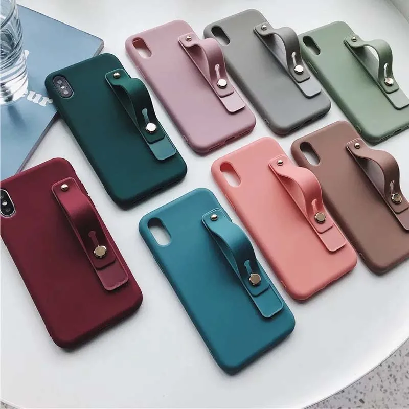 

VIVO wristband solid color tpu phone case VIVO ultra-thin soft shell for VIVO