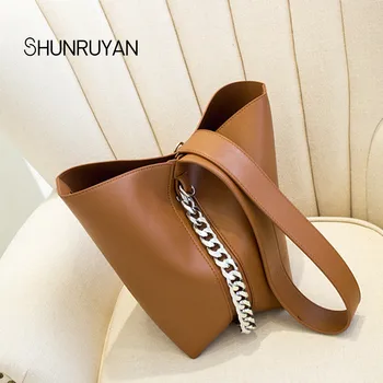 

SHUNRUYAN 2018 Women Bag New Brand Design Zipper Casual Bucket Shoulder Bag Crossbody Bag Ladies Bag Models Stars