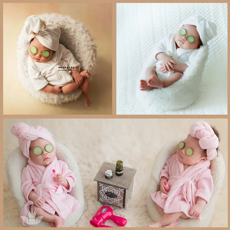 

Newborns Photographic Prop Baptism BABY'S FIRST Month Bathrobe BABY'S FIRST Month Newborns Photography Costume Baby Photo Shoot