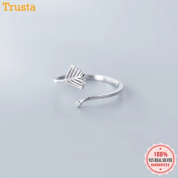 

Trustdavis Fashion Genuine 925 Sterling Silver Sweet Cute Leaves Open Finger Ring For Women Sterling Silver Jewelry Gift DS2450