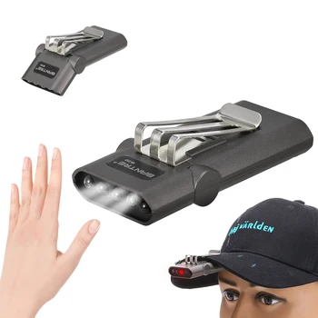 

Rechargeable Cap Fishing Hat Light Headlamp Hands-free Clip Cap Light Cycling Hiking Flashlight Camping Head Mounted Headlight