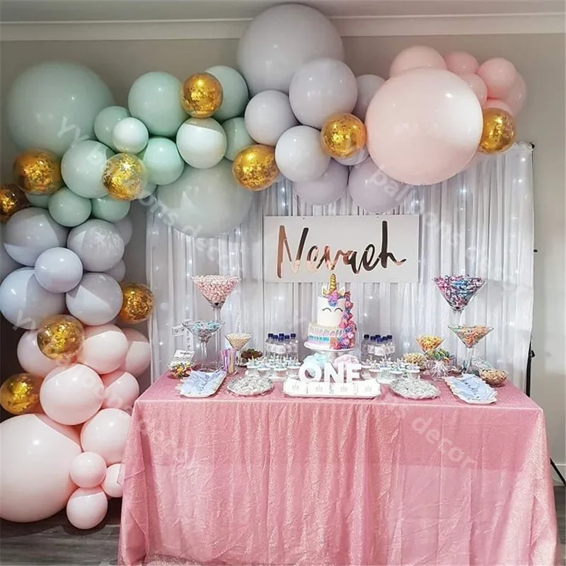 Гирлянда 1 Набор пастели Global Macaroon розовый фиолетовый Тиффани синий латекс s День
