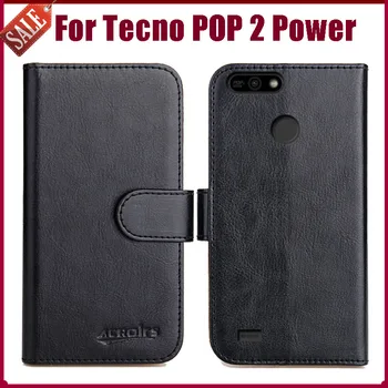 Перейти на Алиэкспресс и купить Горячее предложение! Распродажа! Tecno POP 2 power Case 5,45 дюйм6 цветов Флип Мягкий кожаный чехол-Бумажник для телефона чехол с функцией стойка слот для к...