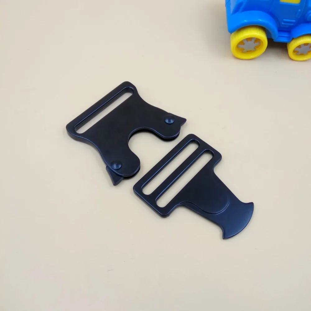2" Big Size Black Quick Side Release Metal Buckle For 50mm Webbing 2Pcs DIY Belts Bags Strap Clothes Accessories