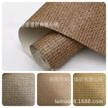 

Wall cao bian zhi Weaving Bamboo Reed Ceiling Entrance Background Chinese Style Classical Style Wallpaper Damascus Wallpaper