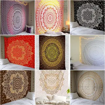 

Classical Indian Mandala Wall Hanging Sandy Beach Throw Blanket Camping Tent Travel Mattress Bohemian Sleeping Pads Tapestry