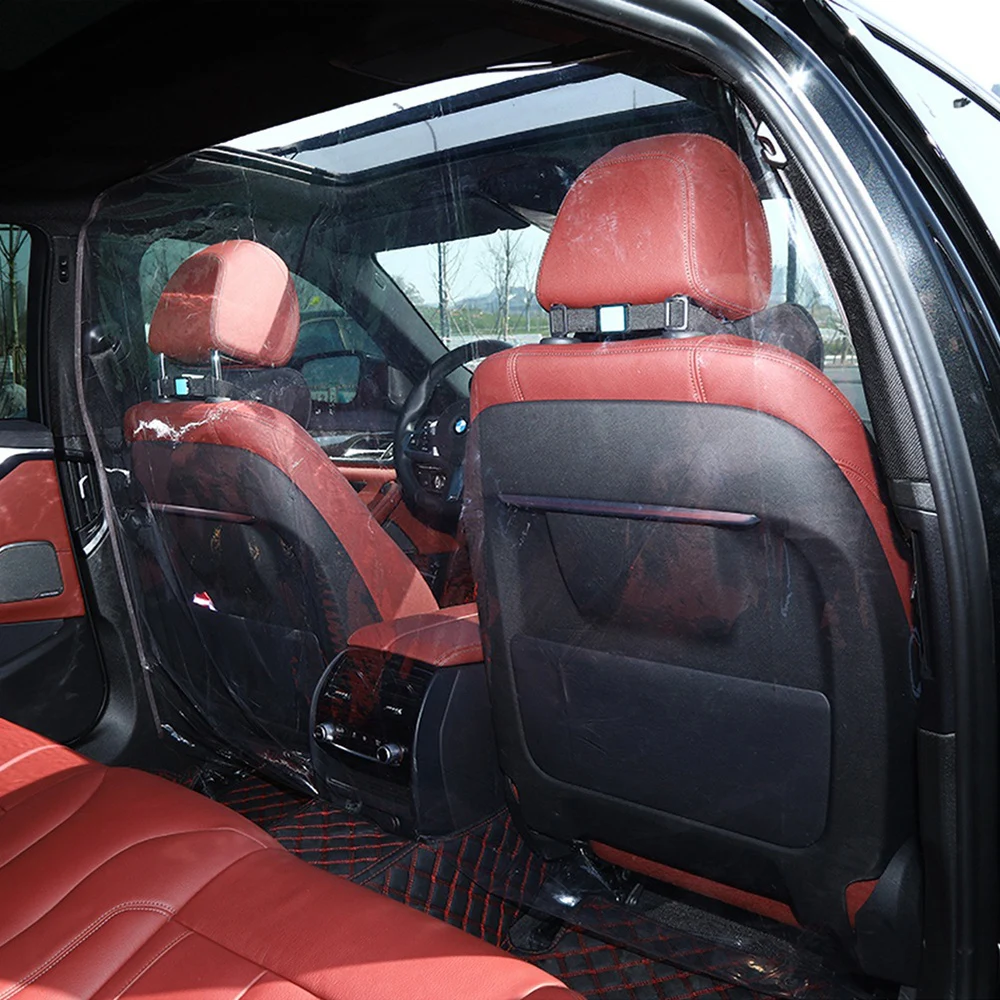 

Transparent Car Anti Droplets Proof Isolation Screen PVC Protection Film Curtain For Uber Taxi Driver Passenger Car Interior
