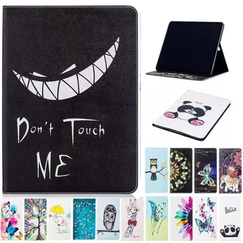 

3D Painted PU Leather Case For Amazon Kindle Fire HD 10 2017 smart Stand Cover for Amazon Fire HD 10 2016 Funda case+film