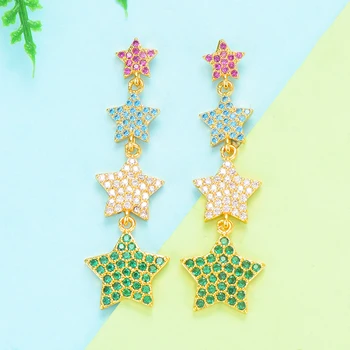 

GODKI Star Collection Charms 2019 Trendy Full AAA Cubic Zircon CZ Engagement Party African Dress Earring Fashion Jewelry Women