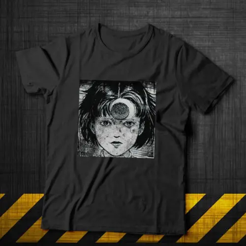 

Uzumaki Eyeball Shirt Manga Horror Anime Junji Ito Creepy Cute 100% Cotton Summer Men Summer Tops Tees Funny Print T Shirts