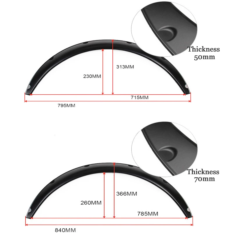 4 шт./компл. Универсальный гибкий расширитель крыла автомобиля Экстра Широкий корпус колеса арки колеса бровей крыло вспышки прочный высокое качество