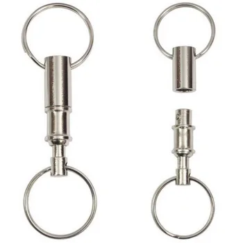 

Wholesale 10pcs/set Quick Release Keychain Alloy Pull-Apart Key Rings Detachable Key Ring Lock Holder Double Keyring