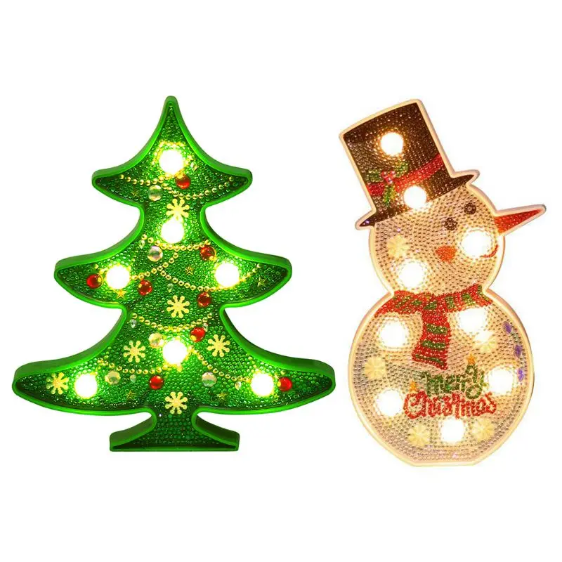 

Diamond Painting Lamp with LED Lights Full Drill Crystal Drawing Kit Night Light Arts for Home Decoration or Christmas Gift