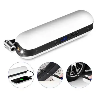 

Portable Tire Inflator Electric Pump Digital Gauge LCD Display Emergency LED Light 12V 150PSI Rechargeable Air Pump