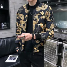 GZDEERAX Stand Collar Mens Down Jackets Luxury All Printed Zipper White Duck Down Thick Man Coats Plus Size 5xl Slim Men Coats