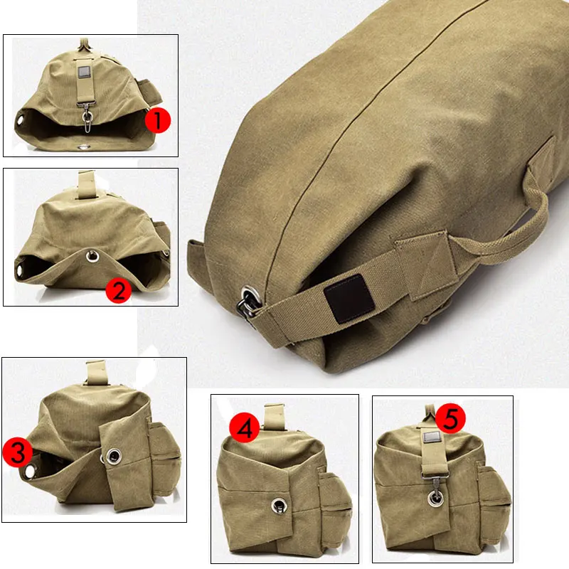 Tactical Backpack Fishing, Canvas Fishing Bag 3 Colors