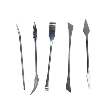 

5PCS/Set Wax Carver Tools, Double-Ended Stainless Steel Wax Clay Sculpting Carving DIY Tools Kit, Spatula Chisel Carver Set