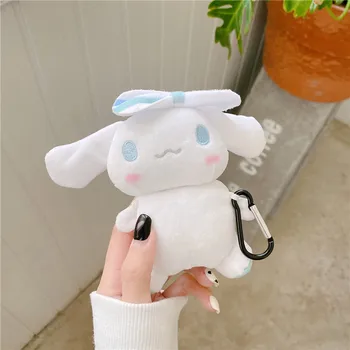 

3D Cartoon Fluffy Doll Dog Warm Case for Airpods 2 Cover Furry Cloth Earphones Knitted Plush Skin Covers for Air Pods Bag Cases