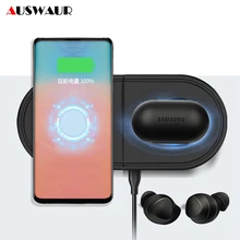 2 In 1 Fast Wireless Charger Pad for Samsung Galaxy Buds Watch Active Gear S2 S3 S4 Sport Mobile Phone QI Wireless Charge