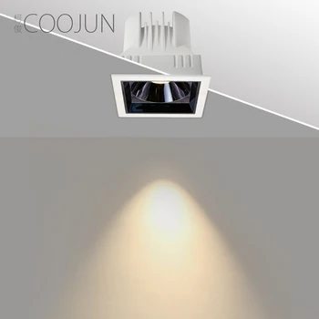 

COOJUN foco Deep-hide Anti-glare spotlight For The Exhibition foyer 110V New LED CREE COB 7W 12W Ceiling Recessed Spot lighting