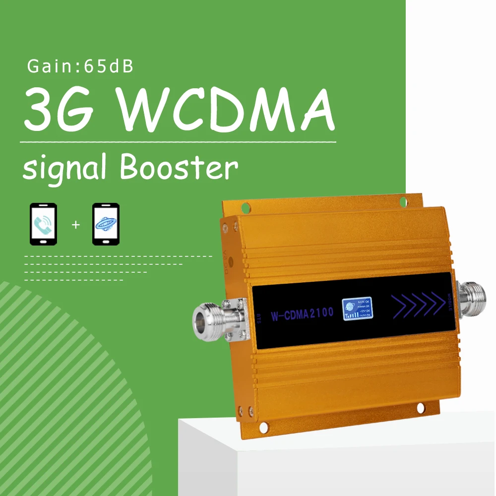 Walokcon набор усиления 65dB(LTE Band 1) 2100 UMTS Мобильный усилитель сигнала 3g(HSPA) WCDMA 2100MHz 3g UMTS Усилитель сотовой связи