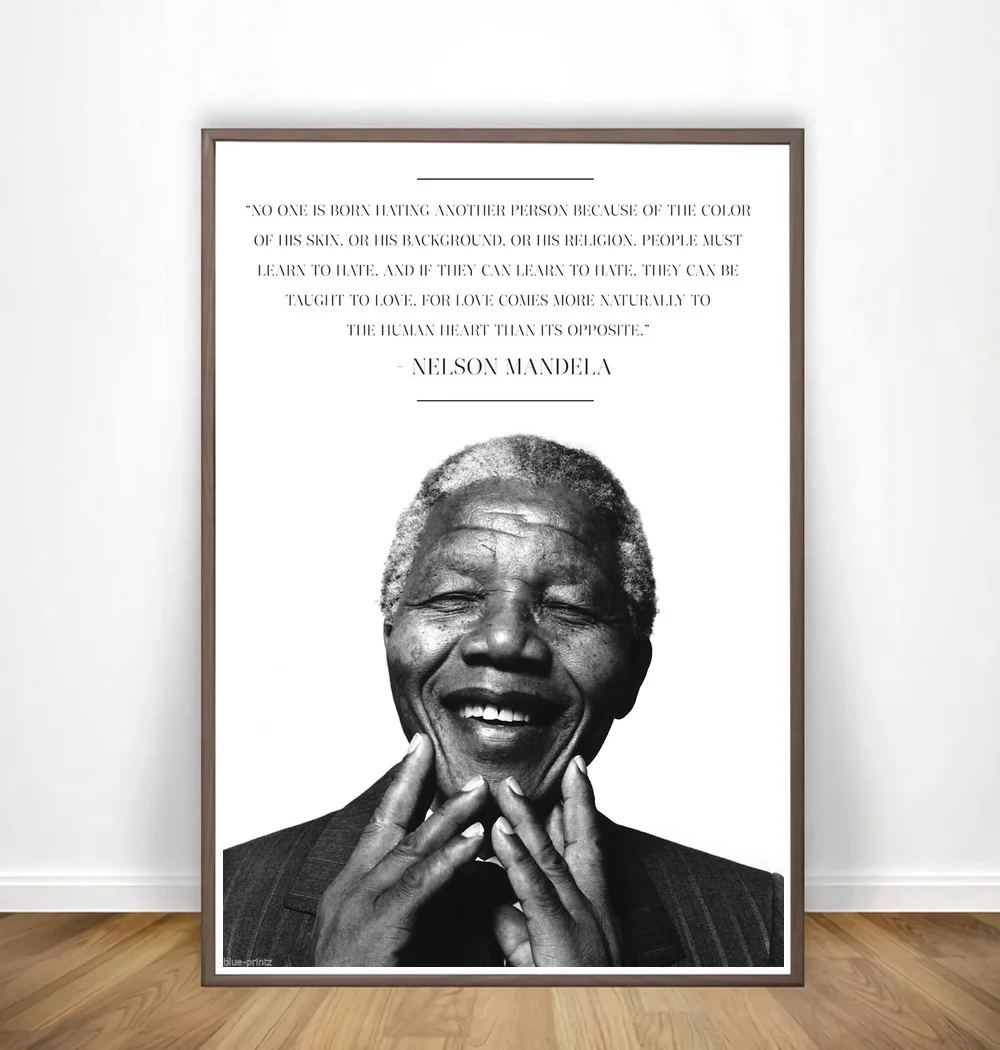 Nelson Mandela плакат и печать холст картина искусство настенный Декор для дома | Дом