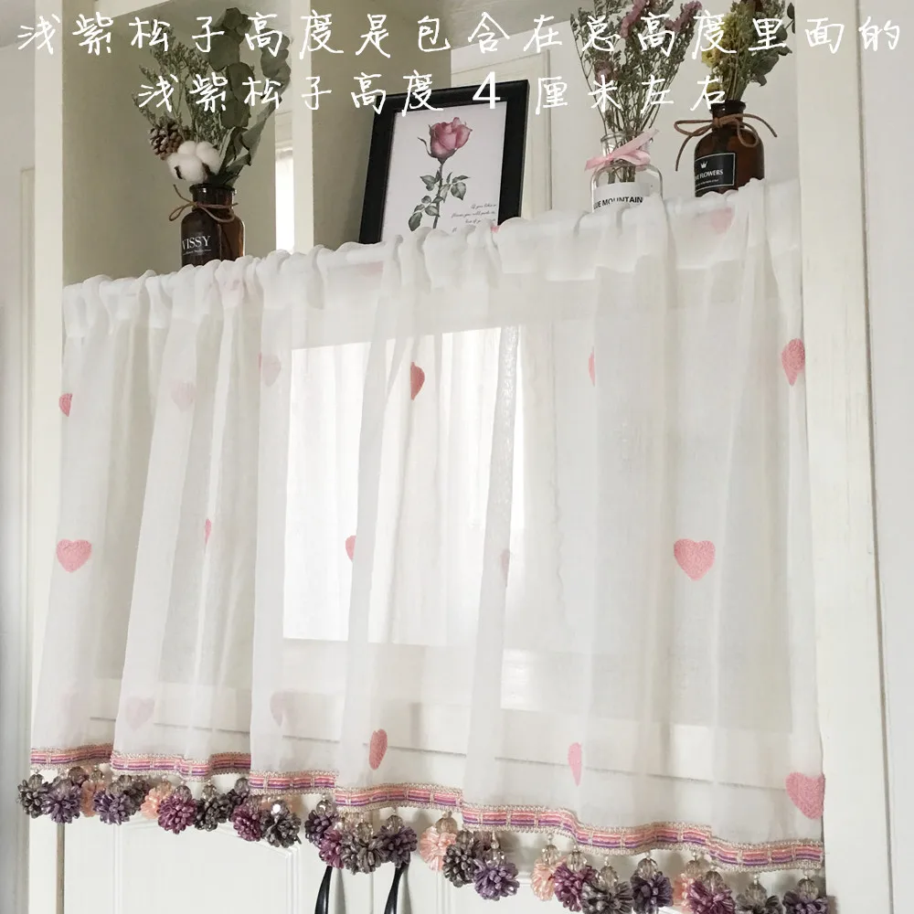 2019 Customized Kitchen Korean Pink Heart Embroieder Short