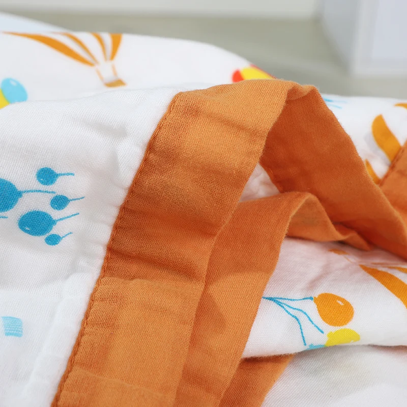Cobertores do Bebê Camadas de Musselina Algodão Bebê Dormir Cobertor Swaddle Respirável Infantil Crianças 120*150cm 6 11 algodão bebê dormir cobertor swaddle respirável infantil