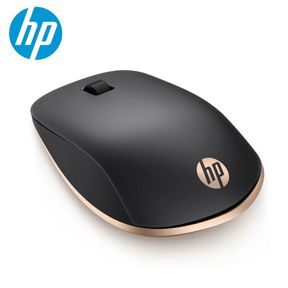 Hp, беспроводная Bluetooth мышь для ноутбука, бесшумная тонкая мышь, 1600 dpi, оптическая мышь для ПК, компьютера, портативная, офисная, эргономичная, Mause - Цвет: Black Gold