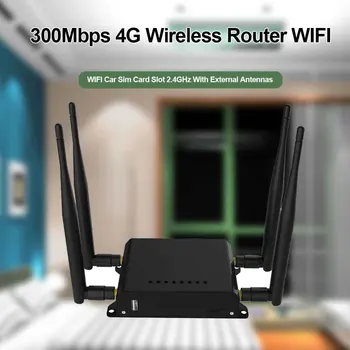 

300Mbps 2.4GHz WIFI Sim Card Slot High Speed With External Antennas Multipurpose Car 4G Wireless Router Extender USB Port