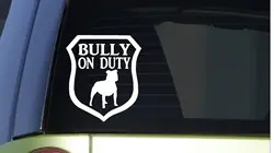 Bully on Duty 6x6 дюймов наклейка собака Американский бык питбул три наклейка на компьютер