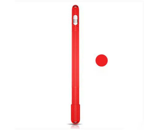 Цветной мягкий силиконовый совместимый для Apple Pencil 2/1 чехол совместимый для iPad планшета стилус защитный чехол - Цвета: For Pencil 1Red