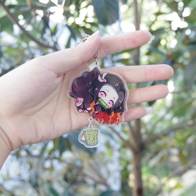 Аниме Demon Slayer: Kimetsu no Yaiba Agatsuma Zenitsu Iguro Obanai Kanroji Mitsuri Косплей акриловый брелок