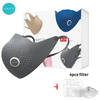 

In Stock Original AirPOP Face Masks Air Mask Wear PM0.3 Anti-haze Face Mask with 4pcs Filter Adjustable Ear Hanging Comfortable