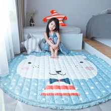 145cm Cotton Reversible Carpet,Pope Woven Carpet Woven Solid Color Round Rug Cushion Circular living Room Bedroom Rug